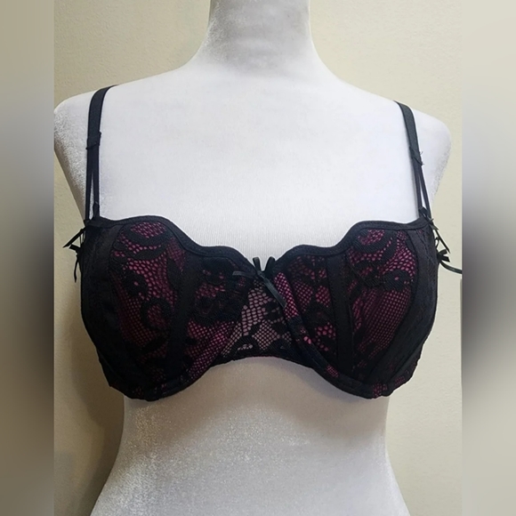 NEW Purple and Black lace push-up bra Size 34B ♡Beautiful♡ - Picture 5 of 11